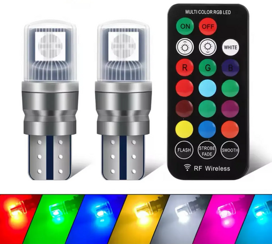 W5W T10 RGB Standlicht Strobe/Flackermodus