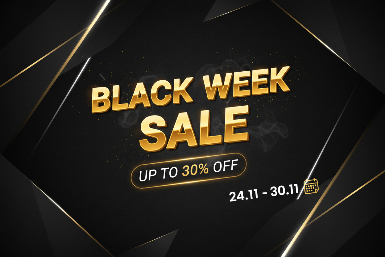 Black week sale up to 30% 24.11 - 30.11